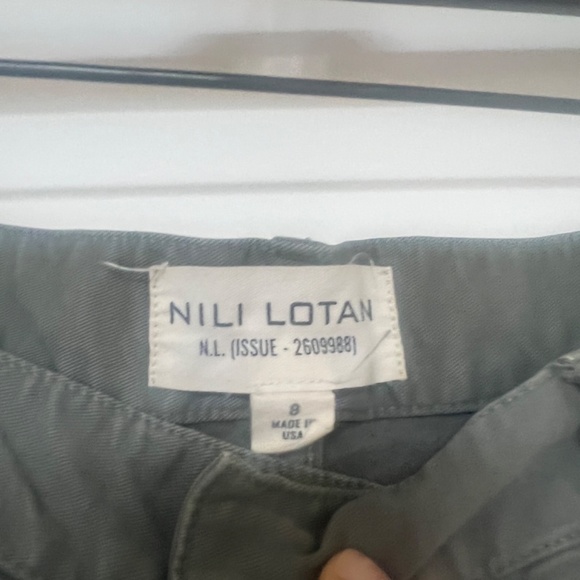 Nili Lotan Shon Crop Stretch Pant in Admiral Green - Picture 6 of 8